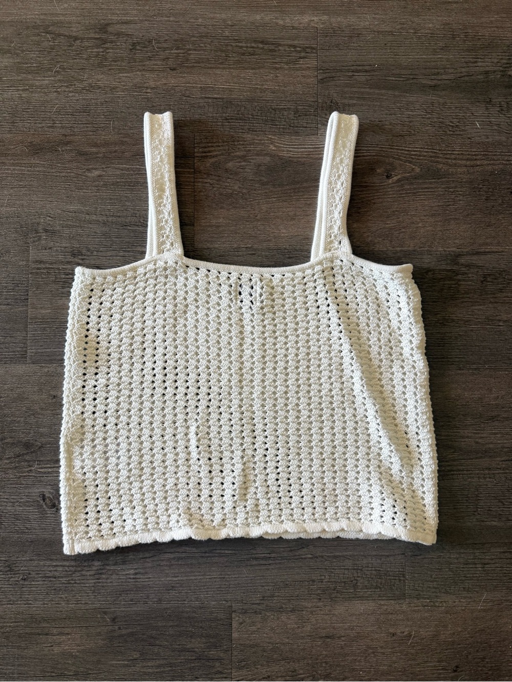 Gap Cream Crochet/Knit Top in size Large
